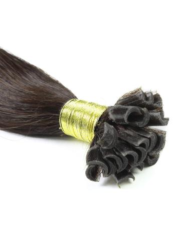 Hair2Heart Real Hair Bondings Extensions - 50 Strands 1g 60cm Medium Brown 4/0 | Premium Quality International Shipping - Buy Online on GoSupps.com