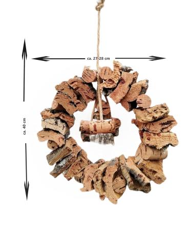 Large Cork Ring XL for Birds | Swing Play & Nibble | Perfect for Large Birds | Eco-Friendly Cork Bark - Buy Online on GoSupps.com