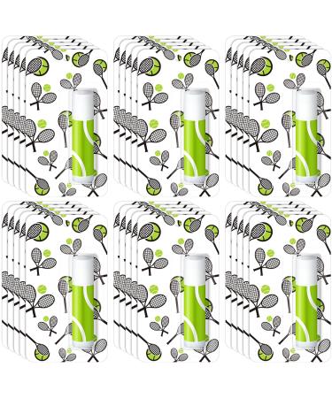 Loopeer 35 Pack Lip Balm Bulk Natural Moisturizing Lipstick Set Party Favors Sports Gift for Team Teen Adults Birthday Party Game Decorations Supplies(Tennis)