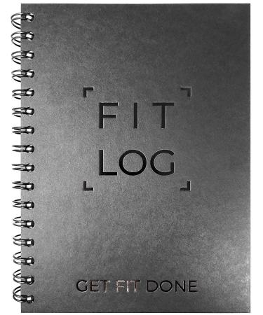 Cossac Fitness Journal & Workout Planner - Designed by Experts Gym Notebook, Workout Tracker,Exercise Log Book for Men Women Fitness, Hardcover Black