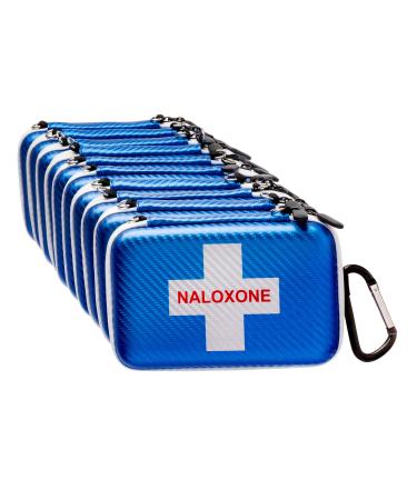 Naloxone Case for Opioid Overdose Kits | Blue Custom Designed Hardshell Case Holds All Formulations of Naloxone | Does not Include Accessories or Nasal Spray (Size: 7 x 4.5 x 2) (Blue - 10)