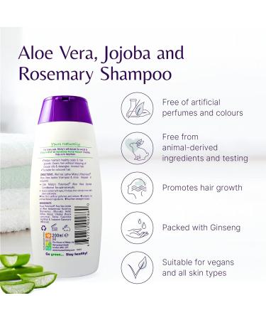 Mistrys Organic Naturally Aloe Vera Jojoba Shampoo with Rosemary 200ml by Aloe Vera Jojoba shampoo Shampoing au jojoba - Buy Online on GoSupps.com