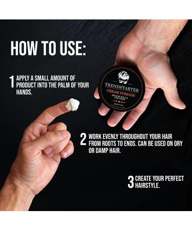 Trendstarter Cream Pomade - 4oz - Medium Hold, Low Shine - Water-Based All-Day Hold Styling Putty - Free Samples - Spring 2022 Launch - Buy Online on GoSupps.com