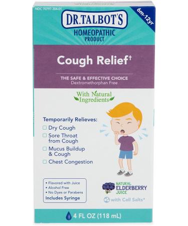 Dr. Talbot's Children's Cough Relief Liquid Medicine - Natural Elderberry Juice Flavor - 4 Fl Oz (Pack of 1) - Buy Online on GoSupps.com