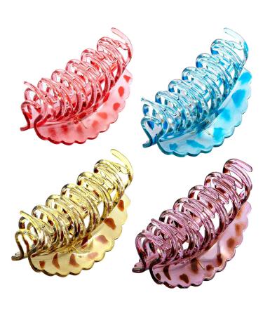 Fiyace Double Hold Hair Clips - 3.15 Inch Double Claw Clips for Thick or Thin Hair - 4PCS Set for Any Hairstyle - Buy Online on GoSupps.com