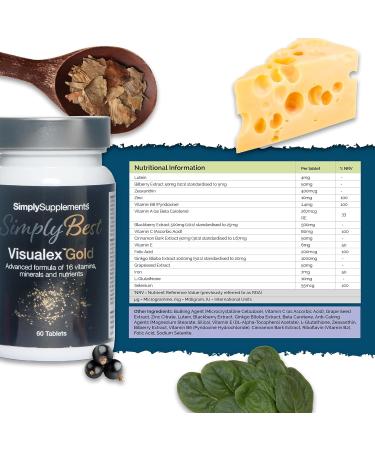 Visualex Gold - Vegan Eye Health Supplement - 60 Tablets for 2 Months Supply | SimplySupplements International Shipping - Buy Online on GoSupps.com
