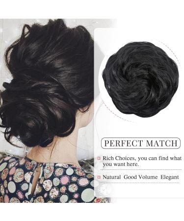 Buy Dark Black Hair Extensions for Voluminous Updos | Real Hair Ponytail & Dutt Hair Ties - 45g - Buy Online on GoSupps.com