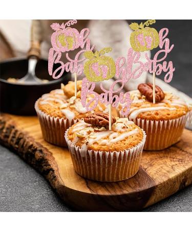 24 Pack Pumpkin Oh Baby Cupcake Toppers Glitter Fall Theme Baby Feet Cupcake Picks for Fall Harvest Theme Baby Shower Kids Birthday Party Cake Decorations Pink 11-pink - Buy Online on GoSupps.com
