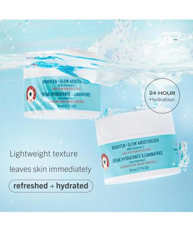 First Aid Beauty Brighten + Glow Moisturizer - Light Gel Cream with Vitamin C for Instant Radiance | 1.7 oz International Shipping Available - Buy Online on GoSupps.com