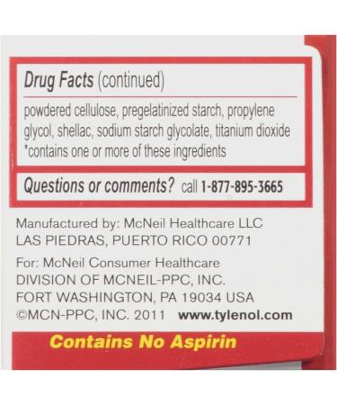 Tylenol Extra Strength Acetaminophen 500mg Caplets - 24 Count - Buy Online on GoSupps.com