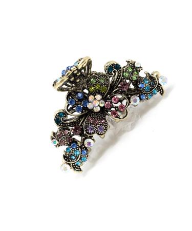 Crystal Rhinestone Flowers Hair Clips by BeautyXYZ - Multi Color Women's Hair Accessories - Buy Online on GoSupps.com