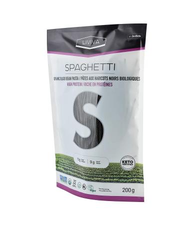 LIVIVA Organic Black Bean Spaghetti - High Protein, Keto-Certified, 7oz (Pack of 6) - Buy Online on GoSupps.com