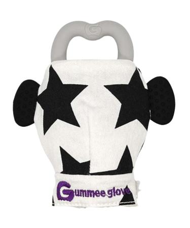 Gummee Glove Baby Teething Mitten - Detachable Teething Toy - Baby Teething Glove 3-6 Months - Premium Teething Glove - Teething Mitten for Babies - Teething Toys for Baby - Baby Gifts - Baby Toys 3 - 6 Months Black/White