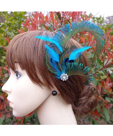 Oulii Peacock Feather Hair Clip | Elegant Accessory for All Occasions | Worldwide Shipping - Buy Online on GoSupps.com