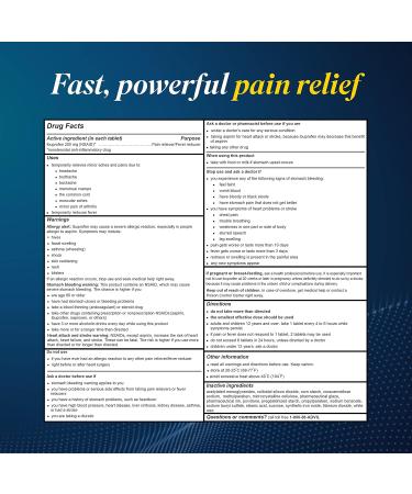 Advil Pain Reliever & Fever Reducer - 200mg Ibuprofen Tablets for Joint & Muscle Pain Relief | Easy Open Arthritis Cap - Buy Online Worldwide - Buy Online on GoSupps.com
