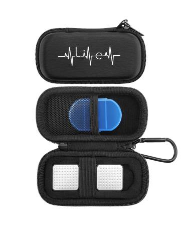 Case for AliveCor kardia Mobile Heart Monitor EKG/Wireless 6-Lead EKG, Travel Case Protective Cover Storage Bag Black