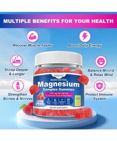 90 Count | Magnesium Complex Gummies for Women & Men 12 Forms of Magnesium (Glycinate Citrate& More) Magnesium Supplement with Ashwagandha Supports Sl ep Bone Energy Raspberry Flavor 90 Count (Pack of 1) - Buy Online on GoSupps.com