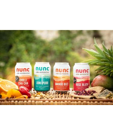 Nunc Jun-Kombucha Drink - Chilli Cha Cha (12 x 330ml) - Premium Quality - Gut-Friendly & Energizing - Gluten-Free, GMO-Free - Only 50 Calories - Buy Online on GoSupps.com
