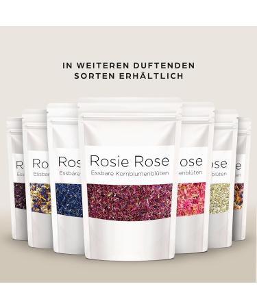 Rosie Rose Edible Flowers - Sunset Mix 50g Dried Rose Petals for Wedding Cakes & Baking - Natural Edible Decoration - Buy Online on GoSupps.com