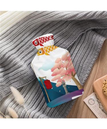 Japan Hot Water Bottle with Plush Cover - Cozy Hand Warmer for Adults & Kids - 26.5x15.3cm - International Shipping Available - Buy Online on GoSupps.com