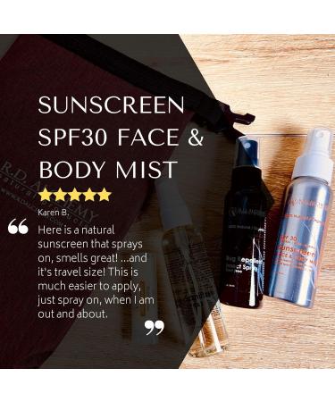 RD Alchemy - 100% Natural & Organic Sunscreen SPF30 Face and Body Mist - Travel Sized Non-Nano Chemical free Reef Safe Broad Spectrum UVA and UVB protection - Buy Online on GoSupps.com