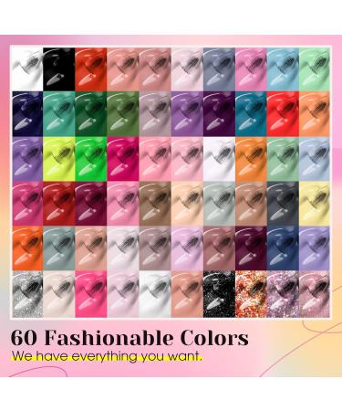 ROSALIND Gel Nail Polish Kit - 48W UV Light 60 Colors Base & Top Coats - DIY Nail Art Starter Set for Christmas - Buy Online on GoSupps.com