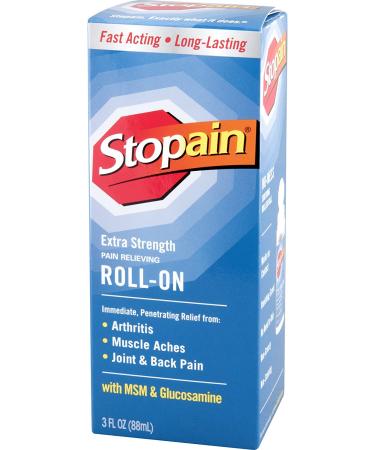 Stopain Extra Strength Pain Relief Roll-On 3oz (2 Pack) - Fast Acting Relief - Buy Online on GoSupps.com