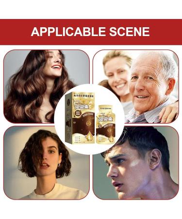  Nbhuiakl Hair Coloring Natural Plant-Based Hair Dye - Botanical Hair Color Bubble Shampoo - Natural Plant-Based Bubble Hair Dye 35ml x 10 For One - Buy Online on GoSupps.com