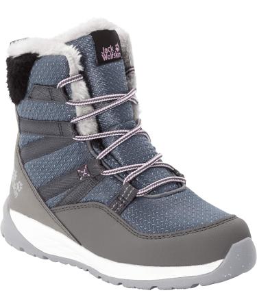 Jack Wolfskin Unisex-Child Polar Wolf Texapore High K Hiking Boot - Big Kid (8-12 Years) - Size 5 - Pebble Grey/Off-white - Buy Online on GoSupps.com
