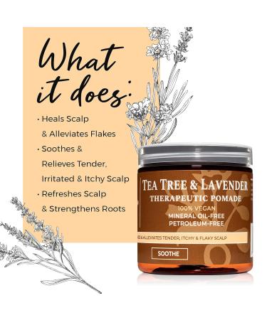 Buy Qhemet Biologics Tea Tree & Lavender Therapeutic Pomade - Anti-Dandruff Scalp Treatment for Dry & Itchy Scalp (4 oz) - International Shipping Available - Buy Online on GoSupps.com