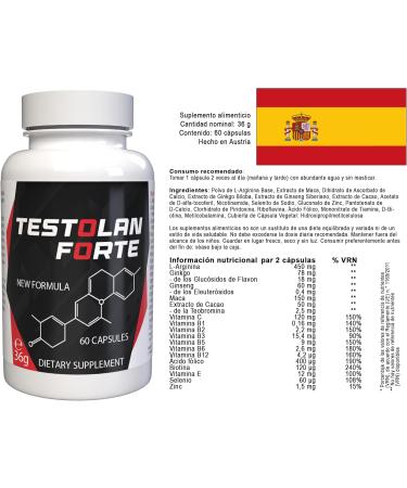  TESTOLAN Testolan Forte - 60 Capsules - Buy Online on GoSupps.com
