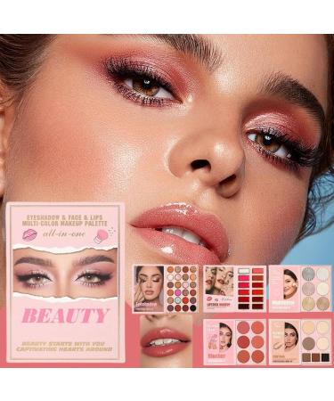 Book Shape Makeup Palette | 55 Colors Glitter Long Lasting - Colorful Blush Face Eye Makeup Palette - For Women Girls Teens Birthday Christmas Party Holiday Wedding Appointment - Buy Online on GoSupps.com