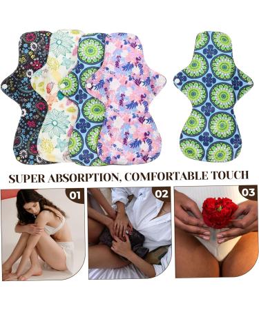 Washable Bamboo Cloth Menstrual Pads 6pcs - Reusable Hygiene Napkin Towels for Women - Charcoal Bamboo Fibers - Light Absorbency - 1 Count Pack - Buy Online on GoSupps.com