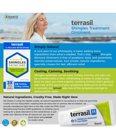 Terrasil Shingles Skincare Cream 3X Triple Action Patented Natural Formula - 45gm Tube - 1.58 Ounce - Buy Online on GoSupps.com