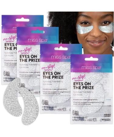 MISS SPA Under Eye Patches Hydrating Revitalizing Eye Masks Eye Masks for Dark Circles and Puffiness Reduce Fine Lines and Wrinkles Skin Care Products For Women Dermatologist Tested (4 Pack)