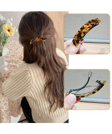Vintage Leopard Barrette Hair Clips for Women - 2 Pieces Hair Clamp Set | International Shipping Available - Buy Online on GoSupps.com