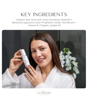 Luvadore Naturals Brilliant Restoring Probiotic Eye Cream Under Eye Cream with Caffeine Green Tea Hyaluronic Acid Botanical Ingredients Facial Serum for Puffy Eyes Dark Circles Wrinkles - Buy Online on GoSupps.com