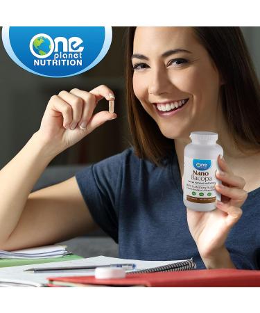 One Planet Nutrition Nano Bacopa 250mg Capsules - Brain Supplement with Bacopa Monnieri Leaf Extract - Non-GMO & Gluten-Free - 120ct - Buy Online on GoSupps.com