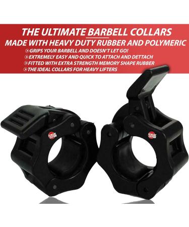 Senshi Japan 50mm Olympic Dumbbell Cuffs - Ultimate Weight Clamps for Weightlifting Bodybuilding & Fitness - Easy Connect & Loosen | Black - Buy Online on GoSupps.com