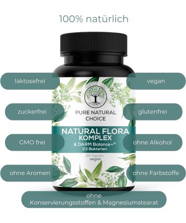 Buy Pure Natural Choice Natural Flora Complex + Bio Inulin | 20 Billion Probiotics Vegan Capsules T V Tested 23 Strains for Gut Health - Ships Worldwide - Buy Online on GoSupps.com