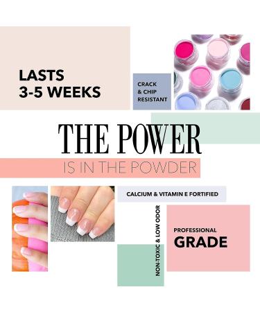 Revel Nail Starter Dip Powder Kit - 4 Color Manicure Set with Dip Powder and Liquid - French Fabulous - Buy Online on GoSupps.com