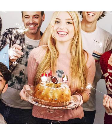 20Pcs American Football Cupcake Topper Rugby Ball Cupcake Topper Super Rugby Sports Theme Cake Decorations For Baby Shower Birthday Party Supplies - Buy Online on GoSupps.com