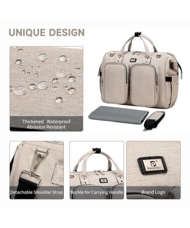 Pomelo Multifunctional Beige Diaper Bag - Waterproof Pad 2 Stroller Hooks & Adjustable Shoulder Strap - Best Travel Bag for Parents - Buy Online on GoSupps.com
