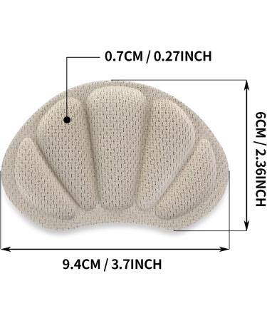 Molain Heel Grips 2 Pairs - Thick Cushioned Inserts for Shoes, Anti-Blister Protectors & Volume Boosters, Skin Color - Buy Online on GoSupps.com