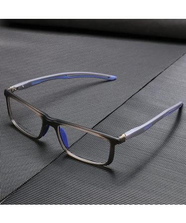 Buy +0.75 Blue Reading Glasses | Anti-Eye Strain TR90 Computer Glasses for Men/Women | UV400 Protection | International Shipping - Buy Online on GoSupps.com