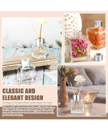 Buy Jnwyh 6-Piece Square Glass Diffuser Bottles Set (50ml) - Perfect for Home Office & Bathroom - International Shipping Available - Buy Online on GoSupps.com