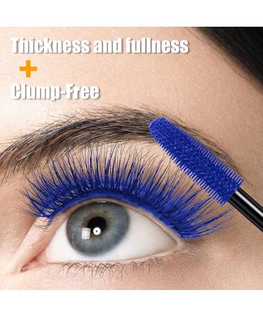 Blue Waterproof 4D Silk Fiber Lash Mascara with Eyeliner & Folding Comb Brush - Lengthening, Volumizing, Long-Lasting, Natural Eye Makeup - Buy Online on GoSupps.com