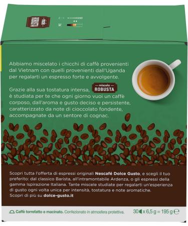 Nestl Italiana SpA NESCAF DOLCE GUSTO Miscela Robusta Espresso 3 packs of 30 capsules each 90 capsules compatible with Nescaf Dolce Gusto - Buy Online on GoSupps.com