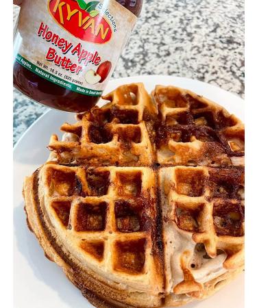 KYVAN Honey Apple Butter 2-Pack - 18.5 oz | GMO-Free, No High Fructose Corn Syrup, Gluten-Free | Natural Ingredients, Apples, Golden Honey, Spices | Fruit Spread for Breakfast | Kettle Cooked in Small Batches - Buy Online on GoSupps.com