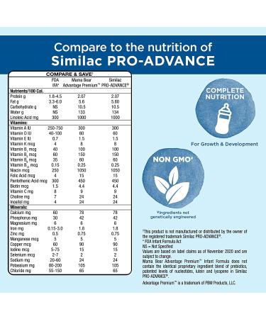 Mama Bear Advantage Baby Formula Powder with Iron & 2'-FL HMO for Immune Support - 23.2 Ounce - Buy Online on GoSupps.com